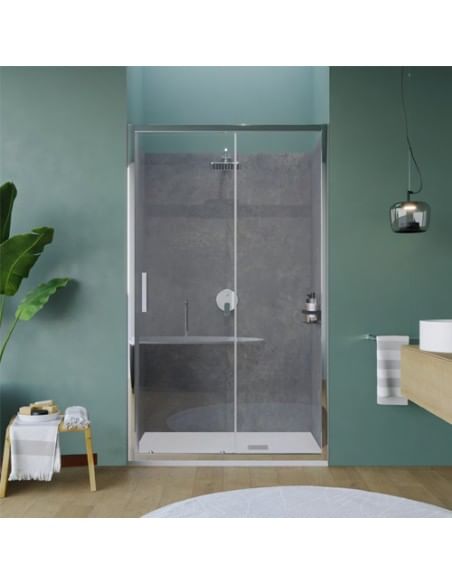 Porta doccia scorrevole Piralla serie Indigo 1904 L 100 x H 195 cm con apertura laterale - Climaway