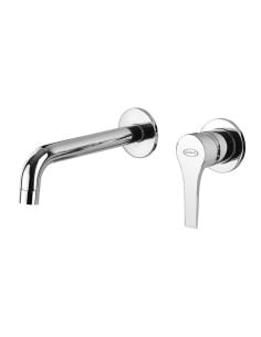 Set Rubinetti Jacuzzi per lavabo a parete e bidet senza scarico serie Moonlight cromato - Climaway 2