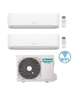 Climatizzatore Condizionatore Hisense New Comfort con Wifi R32 Dual Split Inverter 7000 + 12000 BTU con U.E. 2AMW52U4RXC Clas...