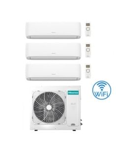 Climatizzatore Condizionatore Hisense New Comfort con WiFi R32 Trial Split Inverter 7000 + 7000 + 18000 BTU con U.E. 3AMW72U4...