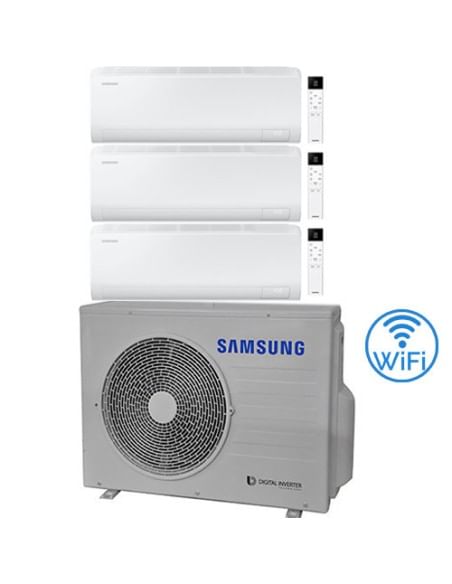 Climatizzatore Condizionatore Samsung CEBU S2 R32 Wifi Trial Split Inverter 9000 + 9000 + 12000 BTU con U.E. AJ068TXJ3KG/EU N...