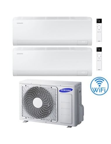 Climatizzatore Condizionatore Samsung CEBU S2 R32 Wifi Dual Split Inverter 9000 + 12000 BTU con U.E. AJ040TXJ2KG/EU NOVITÁ 20...