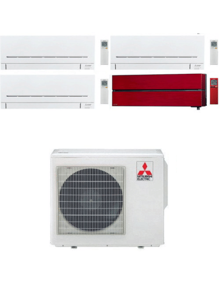 Climatizzatore Condizionatore Mitsubishi MSZ-AP + Kirigamine Style Wifi R32 Quadri Split Inverter 7000 + 7000 + 7000 + 12000 ...