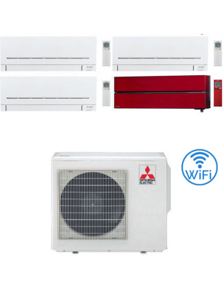 Climatizzatore Condizionatore Mitsubishi MSZ-AP + Kirigamine Style Wifi R32 Quadri Split Inverter 7000 + 7000 + 7000 + 12000 ...