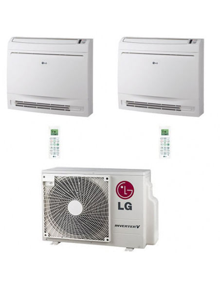 Climatizzatore Condizionatore LG Console WIFI R32 Dual Split Standard Inverter 12000 + 12000 BTU con U.E. MU4R25 NOVITÁ Class...