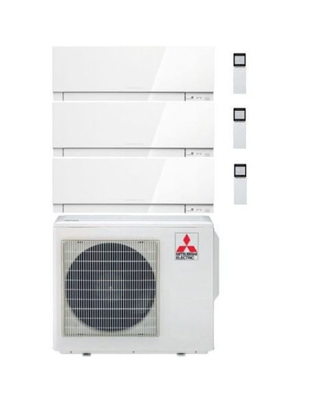 Climatizzatore Condizionatore Mitsubishi Kirigamine Zen Wifi Bianco Trial Split Inverter 7000 + 7000 + 7000 BTU con U.E. MXZ-...