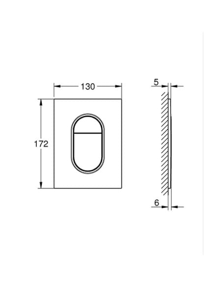 Piastra Bianco Arena Cosmopolitan S Grohe per cassetta incasso - 37624SH0 - Climaway