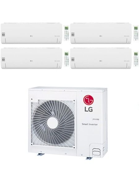 Climatizzatore Condizionatore LG Libero Smart R32 Wifi Quadri Split Dual Inverter 9000 + 9000 + 12000 + 12000 BTU con U.E. MU...