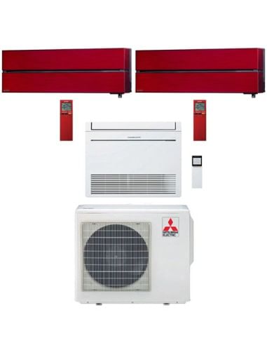Climatizzatore Condizionatore Mitsubishi Kirigamine Style Rosso MSZ-LN + Pavimento Serie M MFZ-KT Trial Split Inverter 9000 +...
