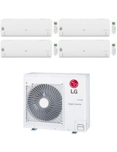 Climatizzatore Condizionatore LG Libero Smart R32 Wifi Quadri Split Dual Inverter 9000 + 9000 + 9000 + 12000 BTU con U.E. MU4... 2