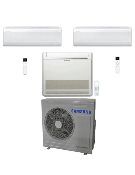 Climatizzatore Condizionatore Samsung Windfree Avant S2 Wifi + Console R32 Trial Split Inverter 9000 + 9000 + 12000 BTU con U...
