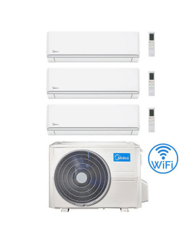 Climatizzatore Condizionatore Midea Elegance R32 WiFi Trial Split 18000 + 18000 + 18000 BTU con U.E. M5OE-42HFN8-Q INVERTER C...