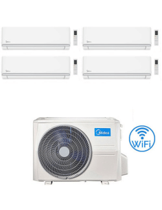 Climatizzatore Condizionatore Midea Elegance R32 WiFi Quadri Split 9000 + 9000 + 9000 + 9000 BTU con U.E. M4OE-28HFN8-Q INVER...