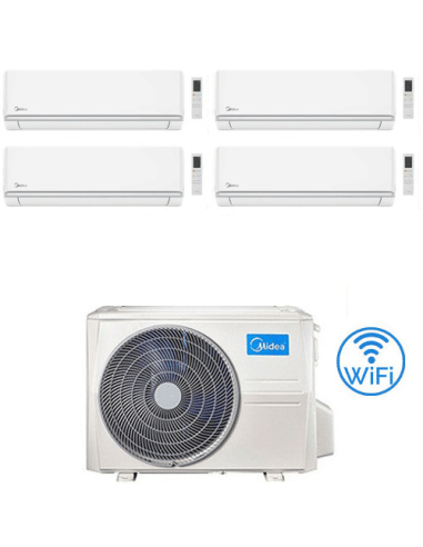 Climatizzatore Condizionatore Midea Elegance R32 WiFi Quadri Split 9000 + 12000 + 12000 + 12000 BTU con U.E. M4O-36FN8-Q INVE... Climatizzatore Condizionatore Midea Elegance R32 WiFi Quadri Split 9000 + 12000 + 12000 + 12000 BTU con U.E. M4O-36FN8-Q INVE...