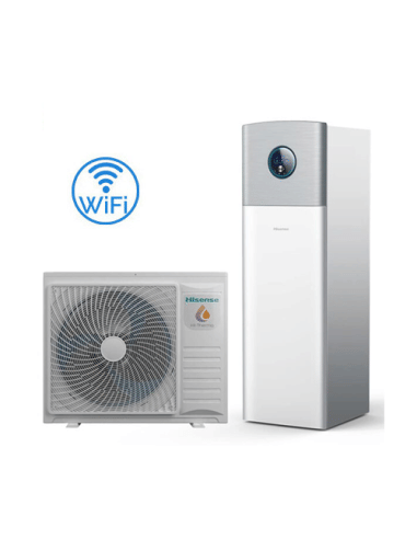 Pompa di calore Hisense R32 11 kW HI-THERMA INTEGRA con accumulo ACS integrato da 230L con unità esterna AHW-080HCDS1 e unità...