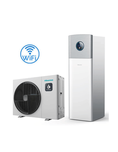 Pompa di calore Hisense R32 12,5 kW HI-THERMA INTEGRA con accumulo ACS integrato da 230L con unità esterna AHW-100HCDS1 e uni...