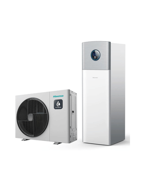 Pompa di calore Hisense R32 12,5 kW HI-THERMA INTEGRA con accumulo ACS integrato da 230L con unità esterna AHW-100HCDS1 e uni...