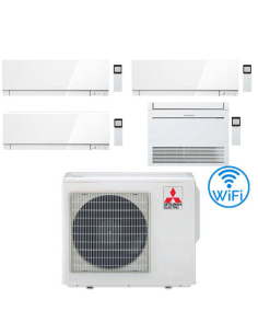 Climatizzatore Condizionatore Mitsubishi Kirigamine Zen Wifi Bianco + Console Quadri Split Inverter 9000 + 9000 + 9000 + 9000...
