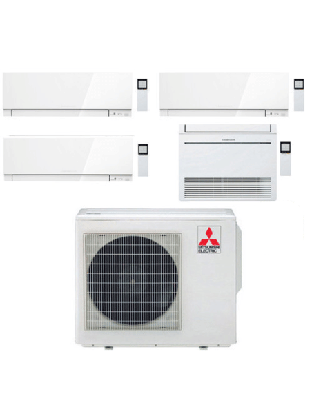 Climatizzatore Condizionatore Mitsubishi Kirigamine Zen Wifi Bianco + Console Quadri Split Inverter 9000 + 9000 + 9000 + 9000...