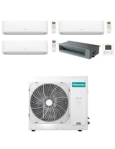 Climatizzatore Condizionatore Hisense Hi Comfort WiFi + Canalizzabile R32 Quadri Split Inverter 7000 + 7000 + 9000 + 18000 BT... 2