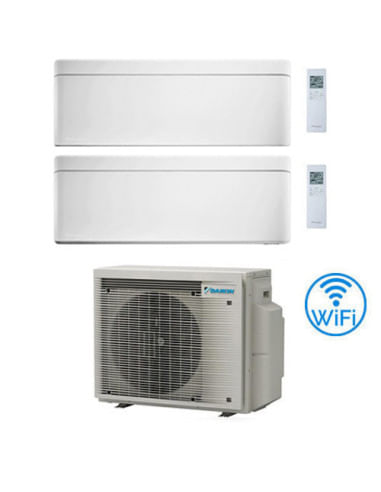 Climatizzatore GARANZIA ITALIA Daikin Stylish Bianco WiFi Dual Split Inverter 7000 + 18000 BTU con U.E. 2MXM68A9 Classe A+++/...