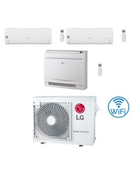Climatizzatore Condizionatore LG Libero Smart più Console R32 Wifi Trial Split Dual Inverter 9000 + 12000 + 12000 BTU con U.E...