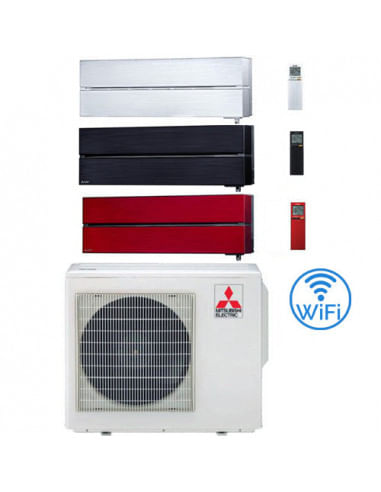 Climatizzatore Condizionatore Mitsubishi Kirigamine Style Wifi R32 Bianco Nero Rosso Trial Split Inverter 9000 + 12000 + 1200...