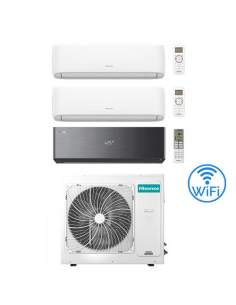 Climatizzatore Condizionatore Hisense Hi Comfort + Energy Pro X Black Wifi R32 Trial Split Inverter 9000 + 9000 + 12000 BTU c...