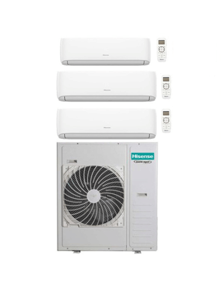Climatizzatore Condizionatore Hisense Hi Comfort Wifi R32 Trial Split Inverter 9000 + 18000 + 18000 BTU con U.E. 5AMW125U4RTA...