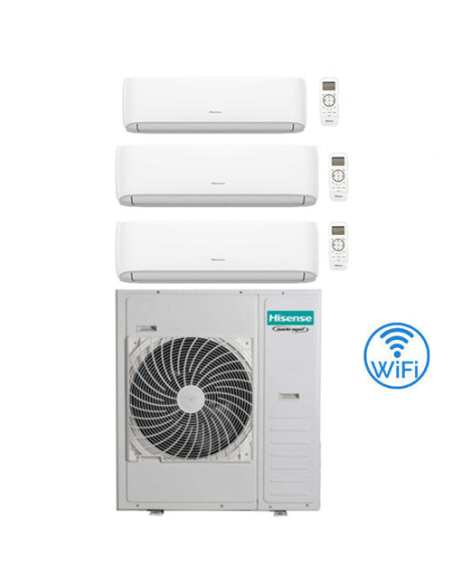 Climatizzatore Condizionatore Hisense Hi Comfort Wifi R32 Trial Split Inverter 9000 + 18000 + 18000 BTU con U.E. 5AMW125U4RTA...