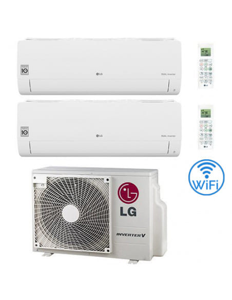Climatizzatore Condizionatore LG Libero Smart R32 Wifi Dual Split Dual Inverter 9000 + 12000 BTU con U.E. MU3R21 NOVITÁ Class...
