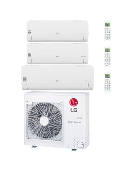 Climatizzatore Condizionatore LG Libero Smart R32 Wifi Trial Split Dual Inverter 9000 + 9000 + 24000 BTU con U.E. MU5R30 NOVI...