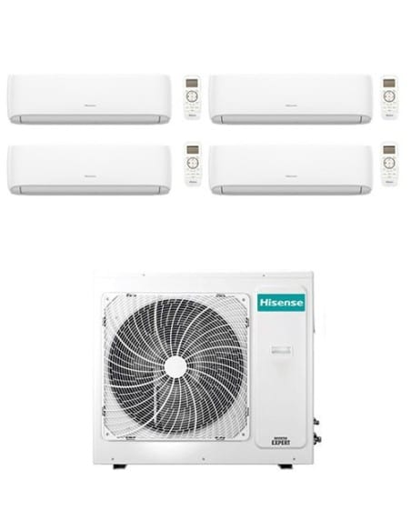 Climatizzatore Condizionatore Hisense Hi Comfort Wifi R32 Quadri Split Inverter 9000 + 9000 + 9000 + 12000 BTU con U.E. 5AMW1...