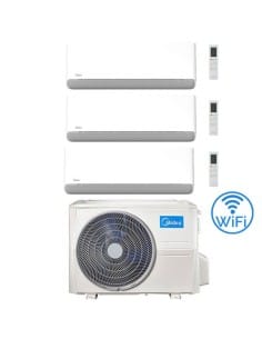 Climatizzatore Condizionatore Midea Breezeless-E Wifi R32 Trial Split 9000 + 9000 + 9000 BTU con U.E. M3OA-27HFN8-Q INVERTER ...