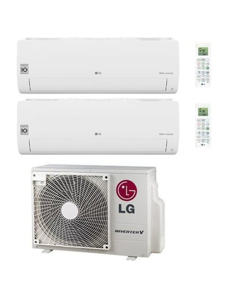 Climatizzatore Condizionatore LG Libero Smart R32 Wifi Dual Split Dual Inverter 12000 + 12000 BTU con U.E. MU3R19 NOVITÁ Clas...