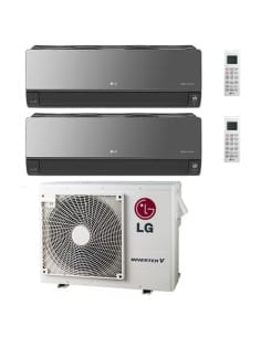 Climatizzatore Condizionatore LG Artcool Mirror UVnano R32 Wifi Dual Split inverter 12000 + 12000 BTU con U.E. MU3R19 Classe ... 2