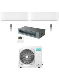 Climatizzatore Condizionatore Hisense R32 Trial Split Inverter Energy Pro X Wifi + Canalizzabile 9000 + 9000 + 12000 BTU con ...
