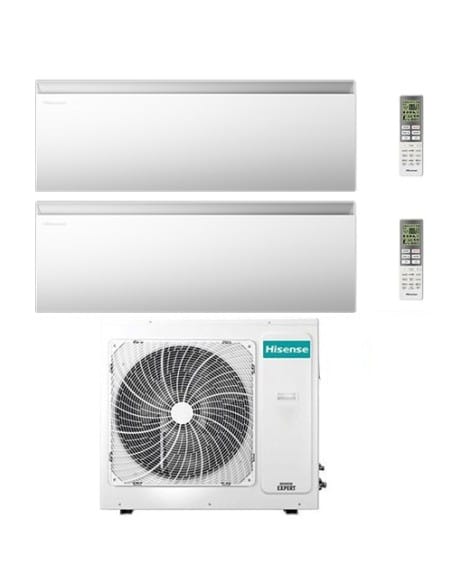 Climatizzatore Condizionatore Hisense Air Master Wifi R32 Dual Split Inverter 9000 + 18000 BTU con U.E. 3AMW52U4RJC Classe A+...