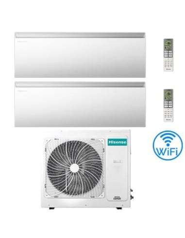 Climatizzatore Condizionatore Hisense Air Master Wifi R32 Dual Split Inverter 12000 + 18000 BTU con U.E. 3AMW62U4RJC Classe A...