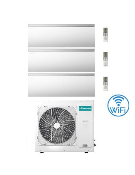 Climatizzatore Condizionatore Hisense Air Master Wifi R32 Trial Split Inverter 12000 + 12000 + 12000 BTU con U.E. 4AMW81U4RJC...