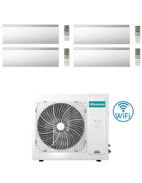 Climatizzatore Condizionatore Hisense Air Master Wifi R32 Quadri Split Inverter 9000 + 9000 + 9000 + 18000 BTU con U.E. 5AMW1...