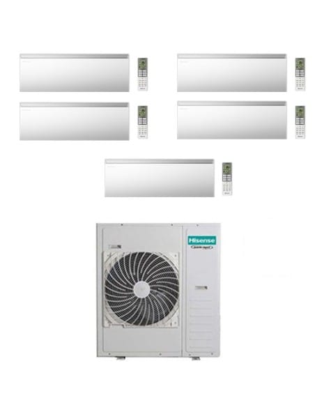 Climatizzatore Condizionatore Hisense Air Master Wifi R32 Penta Split Inverter 9000 + 9000 + 9000 + 9000 + 18000 BTU con U.E....