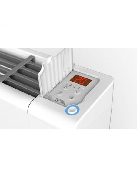 Ventilconvettore a pavimento Ideal Clima Fan Coil Slim - Sottile Skudo 800 Dc Inverter Bianco TSM08D con comando digitale a b...