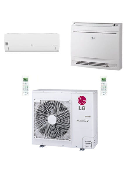 Climatizzatore Condizionatore LG Libero smart + Console WiFi R32 Dual Split Standard Inverter 12000 + 18000 BTU con U.E. MU3R...