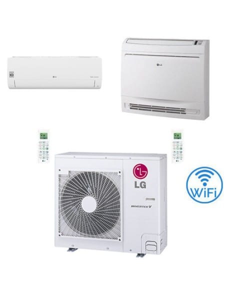Climatizzatore Condizionatore LG Libero smart + Console WiFi R32 Dual Split Standard Inverter 12000 + 18000 BTU con U.E. MU3R...