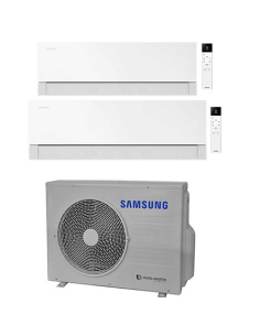 Climatizzatore Condizionatore Samsung WINDFREE PREMIÈRE Essential White Wifi Dual Split R32 Inverter 9000 + 18000 BTU con U.E... 2
