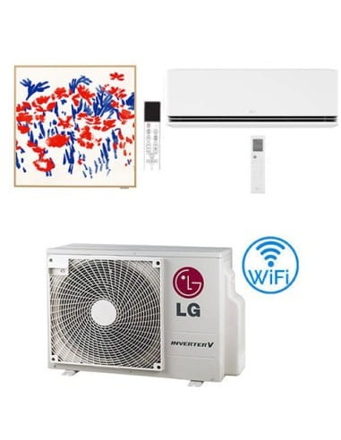 Climatizzatore Condizionatore Artcool Gallery PHOTO + Dualcool Premium R32 Dual Split Inverter 9000 + 12000 BTU con U.E. MU3R...