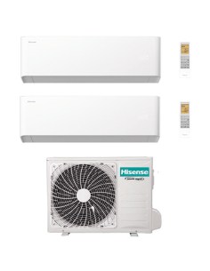 Climatizzatore Condizionatore Hisense Uni HB Wifi R32 Dual Split Inverter 9000 + 9000 BTU con U.E. 3AMW62U4RJC Classe A++/A+ ... 2
