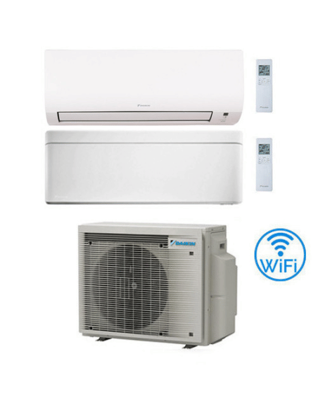 Climatizzatore GARANZIA ITALIA Daikin Comfora + Stylish Bianco Wifi Dual Split Inverter 12000 + 12000 BTU con U.E. 2MXM50A9 C...