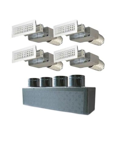 Kit completo per la distribuzione dell'aria 4 vie per climatizzatori canalizzati - Climaway